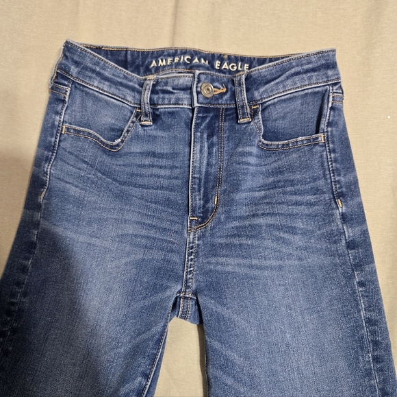 American Eagle Super High Rise Jeggings Sz 0 Short - Picture 5 of 13